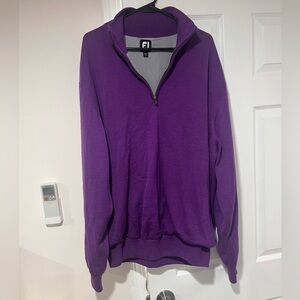 Men’s FootJoy Purple Wool Quarter Zip Golf